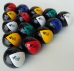Juggling balls for flow arts and circus. Pacman Higgins